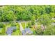 Stunning aerial view of the home, with a long drive and lush, mature trees at 401 Harmon Park Blvd., Marion, SC 29571