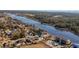 Scenic aerial shot capturing the beautiful riverfront home with stunning coastal views at 4552 River Rd., Little River, SC 29566