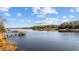 Beautiful waterfront view of a calm river with docks and lush greenery, perfect for relaxation at 4552 River Rd., Little River, SC 29566