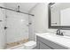 Modern bathroom with new vanity, sleek tile, stylish shower, and new commode at 462 Wallingford Circle, Myrtle Beach, SC 29588