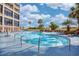 Beautiful outdoor pool with convenient lounge seating and scenic ocean views at 4800 S Ocean Blvd. # 514, North Myrtle Beach, SC 29582