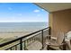 Beautiful balcony view of the ocean and the beach at 4800 S Ocean Blvd. # 920, North Myrtle Beach, SC 29582