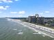 Aerial view of the resort and the beach at 4800 S Ocean Blvd. # 920, North Myrtle Beach, SC 29582