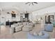 Open living space features modern lighting, chef's kitchen, and stylish decor at 558 Oxbow Dr., Myrtle Beach, SC 29579