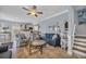 Spacious living room with a view into the kitchen and tiled floors at 6001 - Mh 17A South Kings Hwy., Myrtle Beach, SC 29575