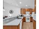 A modern kitchen features stainless steel appliances, granite countertops, and sleek cabinetry at 637 Botany Loop # 64, Murrells Inlet, SC 29576