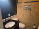 Stylish bathroom featuring a black granite countertop and decorative heron tile art at 6542 Wellington Dr., Murrells Inlet, SC 29576