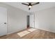 Bedroom featuring hardwood floor and a ceiling fan at 704 Bonnie Dr., Myrtle Beach, SC 29588