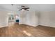 Inviting living room with wood-look floors and views into adjoining rooms at 704 Bonnie Dr., Myrtle Beach, SC 29588