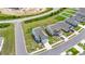 Aerial view of the property, showcasing the house, driveway, landscaping, and neighborhood layout at 798 Woodland Farms Circle, Aynor, SC 29511