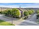 Aerial view of charming townhomes with tree-lined streets in a desirable community at 945 Rosencrans Ln. # B, Myrtle Beach, SC 29577