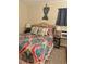 Bedroom features a cozy bed with coastal-themed bedding and accents at 9501 Shore Dr. # 323, Myrtle Beach, SC 29572