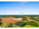 Aerial view of a large wooded lot with outlined property lines and surrounding farmland at Lot 1-A Fairlane Rd., Loris, SC 29569