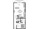 Detailed floor plan featuring the oceanfront balcony, living room, and kitchen at 1012 N Waccamaw Dr. # 305, Garden City Beach, SC 29576