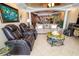 Luxurious living room with comfortable seating and open-concept to kitchen at 1012 N Waccamaw Dr. # 305, Garden City Beach, SC 29576
