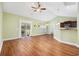 Bright and airy living room with wood floors and vaulted ceilings at 1304 Marley St., Conway, SC 29527