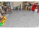 Clean and organized garage with epoxy flooring at 136 Crabapple Dr., Longs, SC 29568