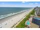Panoramic aerial view of a coastal resort with beach access and a swimming pool at 1605 S Ocean Blvd. # 1403, Myrtle Beach, SC 29577