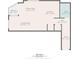 Floor plan of the condo featuring living, dining, and kitchen areas, plus a balcony at 1605 S Ocean Blvd. # 1403, Myrtle Beach, SC 29577
