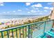 Balcony with panoramic views of the sandy beach and the Atlantic Ocean at 201 74Th Ave. N # 2534, Myrtle Beach, SC 29572