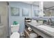 Stylist bathroom featuring a marble vanity and shower at 201 74Th Ave. N # 2534, Myrtle Beach, SC 29572