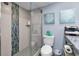 Modern bathroom showcasing tile shower and updated fixtures at 201 74Th Ave. N # 2534, Myrtle Beach, SC 29572