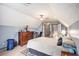 Attic bedroom with cozy decor, built-in bookshelves, and a functional layout at 203 Old Hickory Dr., Conway, SC 29526