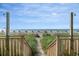 Inviting beach access with showers over the wooden walkway leading to the ocean at 2207 S Ocean Blvd. # 718, Myrtle Beach, SC 29577