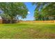 Spacious backyard featuring a wooden fence, lush greenery, and mature trees at 2965 Mount Olive Rd., Loris, SC 29569