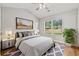 Bedroom featuring neutral decor, vaulted ceiling, ceiling fan, and natural light at 2965 Mount Olive Rd., Loris, SC 29569