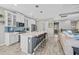 Open kitchen and living room with an island and bar stool seating at 305 Splendor Circle, Murrells Inlet, SC 29576
