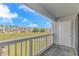 Balcony with fenced in view at 3700 Golf Colony Lane # 25-D, Little River, SC 29566
