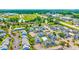 Overhead shot shows condo exteriors, pool, and parking lots nestled among trees, with easy access to nearby commercial areas at 3700 Golf Colony Lane # 2-J, Little River, SC 29566