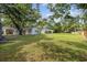 Large backyard with mature trees and a fence at 412 Middleton Dr., Pawleys Island, SC 29585