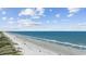 Beach view showing the beach, ocean, and boardwalk from surrounding condos at 412 Middleton Dr., Pawleys Island, SC 29585