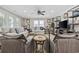 Spacious living room with hardwood floors, comfortable seating, and stylish decor elements at 412 Middleton Dr., Pawleys Island, SC 29585