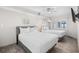 Comfortable bedroom with two queen beds, ceiling fan, and a view of the outside at 4800 S Ocean Blvd. # 1524, North Myrtle Beach, SC 29582