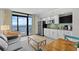 Inviting kitchen and living area offer ocean views, stylish decor, and comfortable seating for relaxing and dining at 4800 S Ocean Blvd. # 1524, North Myrtle Beach, SC 29582