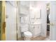 This bathroom features a shower, toilet, and white vanity at 4868 Dahlia Ct. # 202, Myrtle Beach, SC 29577