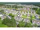 Aerial view of the community, lake, and neighborhood at 500 Fairway Village Dr. # J-7, Myrtle Beach, SC 29588