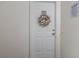 Front door with decorative wreath at 500 Fairway Village Dr. # J-7, Myrtle Beach, SC 29588