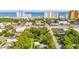 Stunning aerial view of the city and beachfront property, offering a vibrant coastal lifestyle and urban convenience at 506 28Th Ave. N, Myrtle Beach, SC 29577