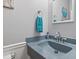 Cozy bathroom with stylish vanity and blue accents for a clean and relaxing feel at 614 14Th Ave. S # 47, Surfside Beach, SC 29575