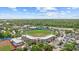 High aerial shot showcasing a sports stadium amid lush greenery, with parking and nearby buildings at 615 Carter Ln. # D6, Conway, SC 29526
