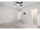 Bedroom with carpet floors, a ceiling fan, and TV mount at 628 Mccorkle Place, Conway, SC 29526