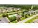 Aerial view of neighborhood amenities including a sparkling pool, tennis courts, and clubhouse with mature trees and landscaping at 698 Lafayette Park Dr., Little River, SC 29566