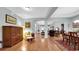 Open living room with hardwood floors and neutral paint palette at 698 Lafayette Park Dr., Little River, SC 29566