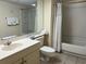 Well-maintained bathroom features a shower, tub and vanity at 9550 Shore Dr. # 1733, Myrtle Beach, SC 29579