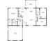 Detailed floor plan showcasing the layout with the primary bedroom, kitchen, living room, and garage at 1008 Plantation Dr., Surfside Beach, SC 29575