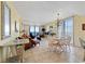 This expansive living space is seamlessly connected with the dining area and offers ocean views at 10200 Beach Club Dr. # 16F, Myrtle Beach, SC 29572